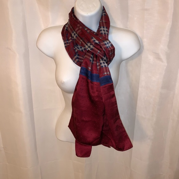 VINTAGE authentic BURBERRY silk evening wrap SCARF - Picture 14 of 14